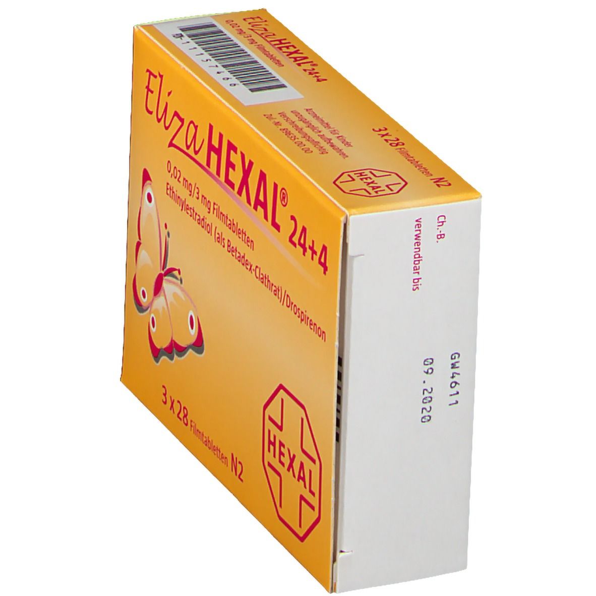 Eliza Hexal 24+4 0,02 mg/3 mg Filmtabletten 3x28 St