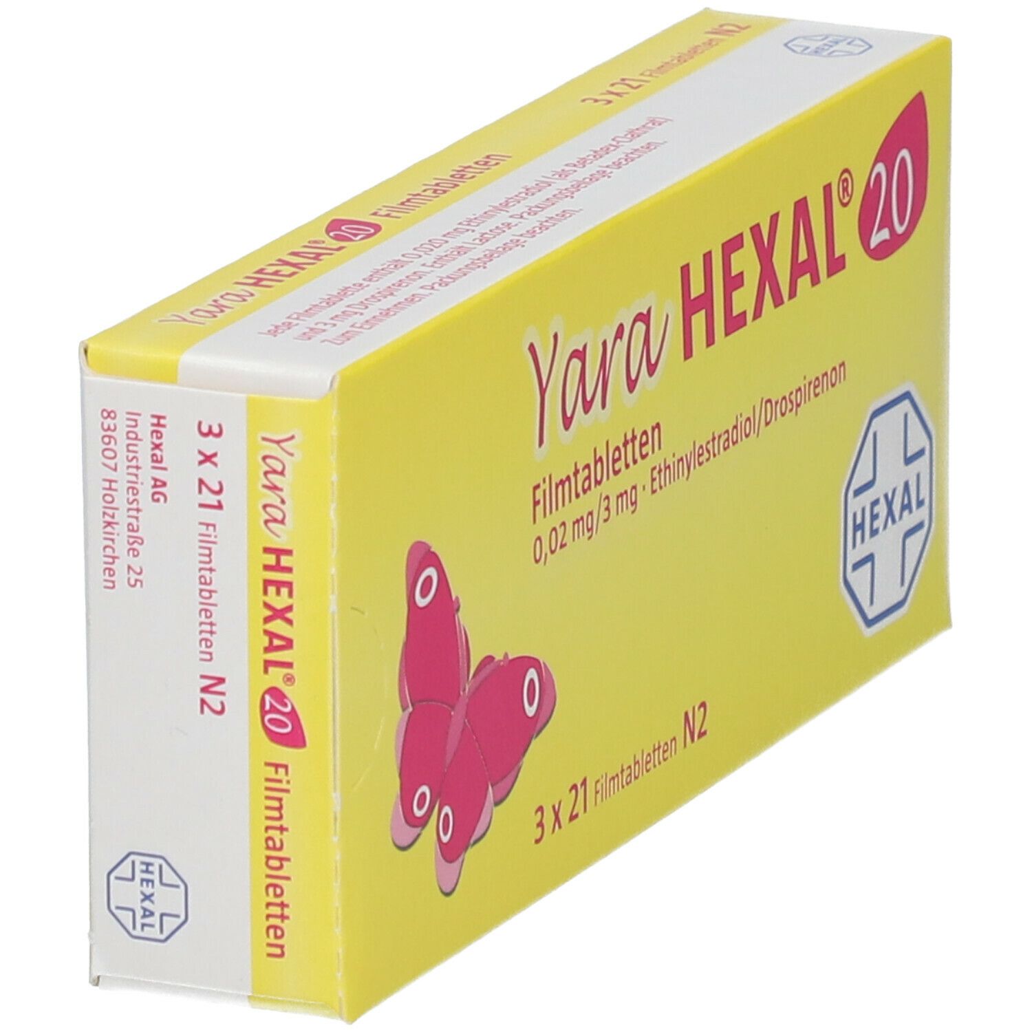 Yara Hexal 20 0,02 mg/3 mg Filmtabletten 3x21 St