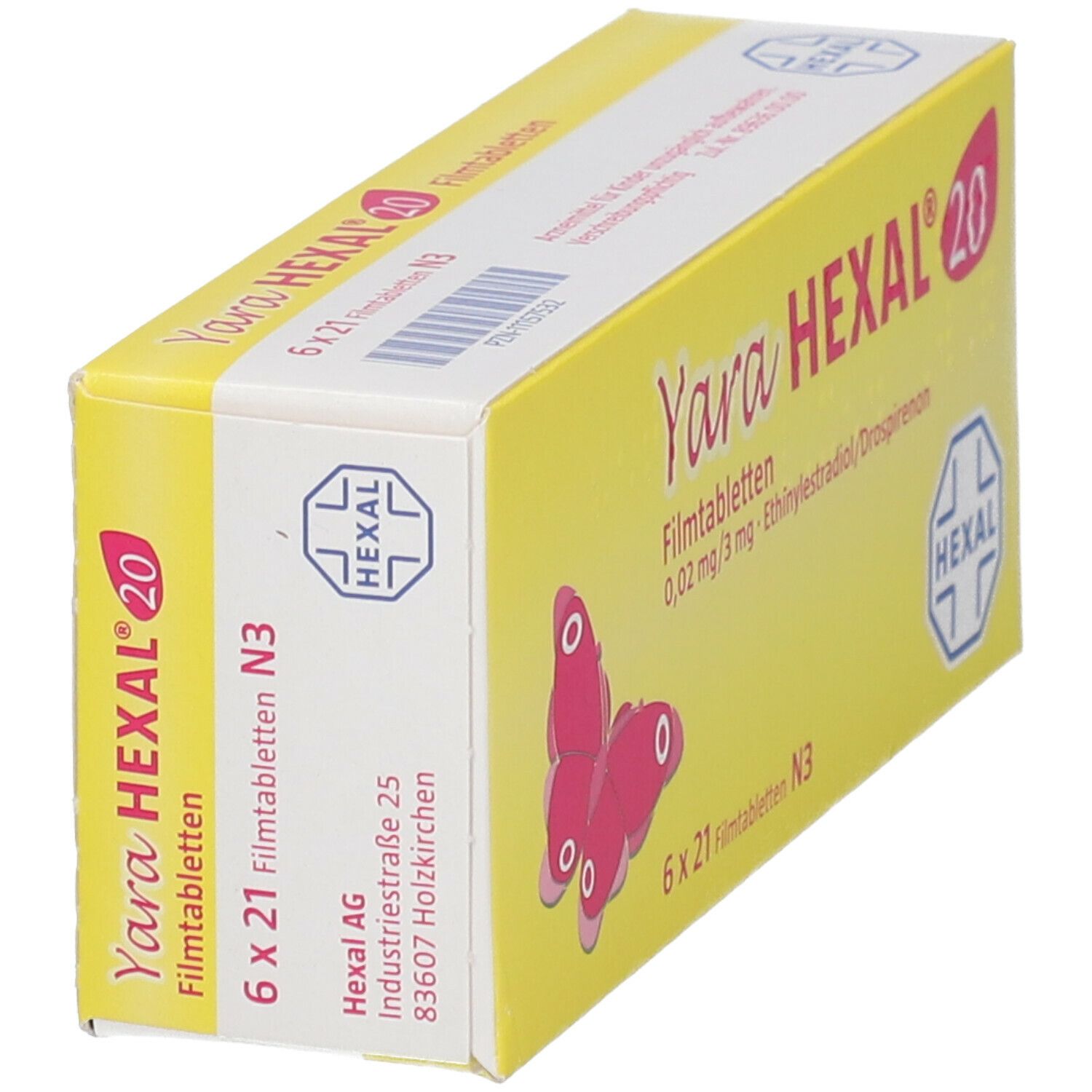 Yara Hexal 20 0,02 mg/3 mg Filmtabletten 6x21 St