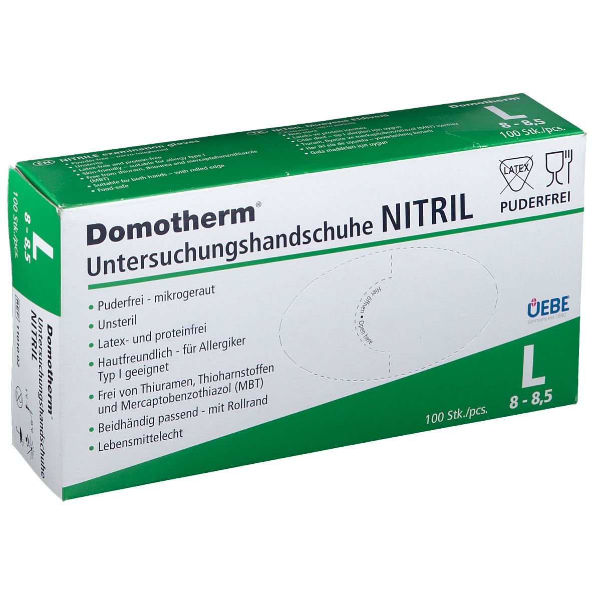 Domotherm® Untersuchungshandschuhe Nitril L 8-8,5