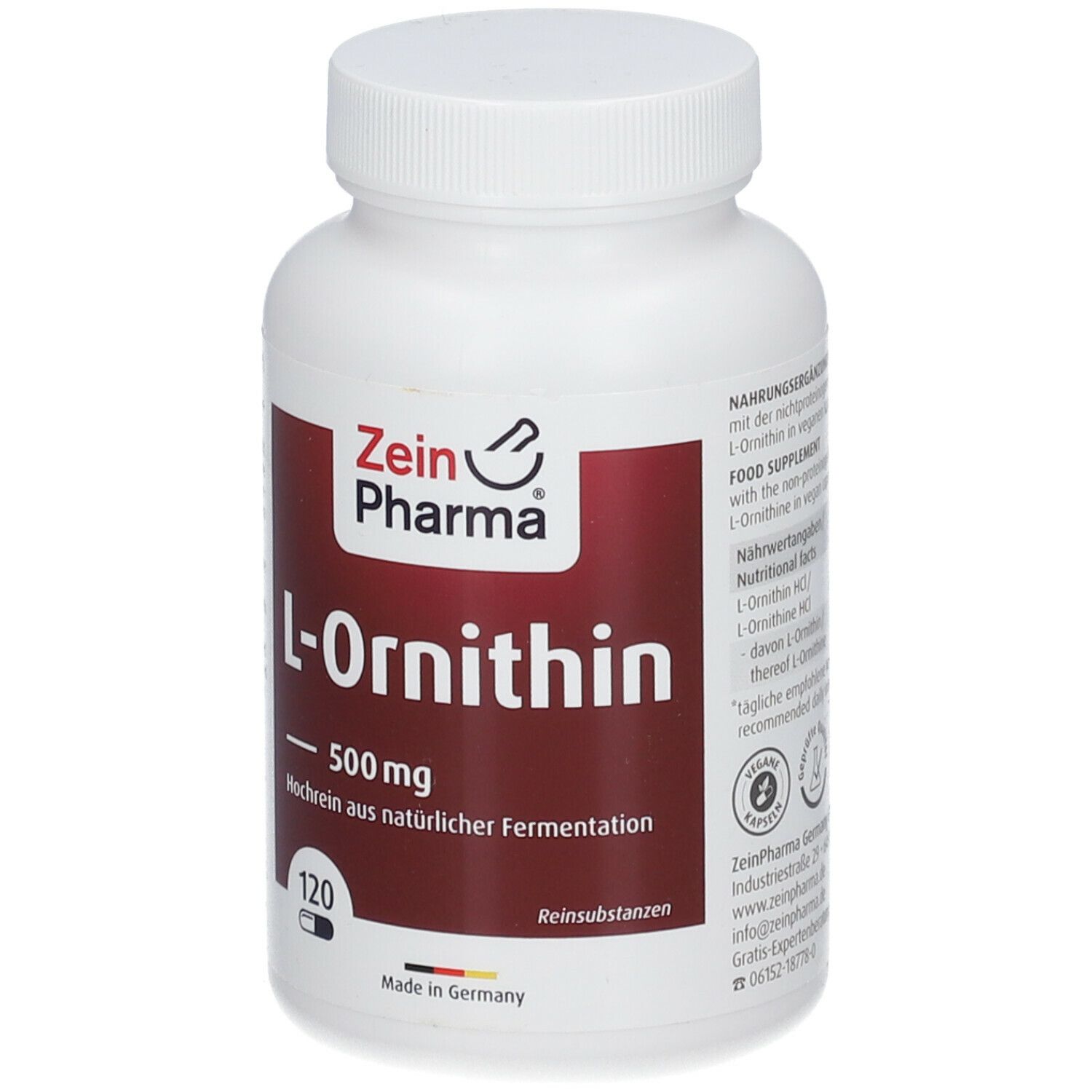ZeinPharma® L Ornithin Kapseln 500 mg