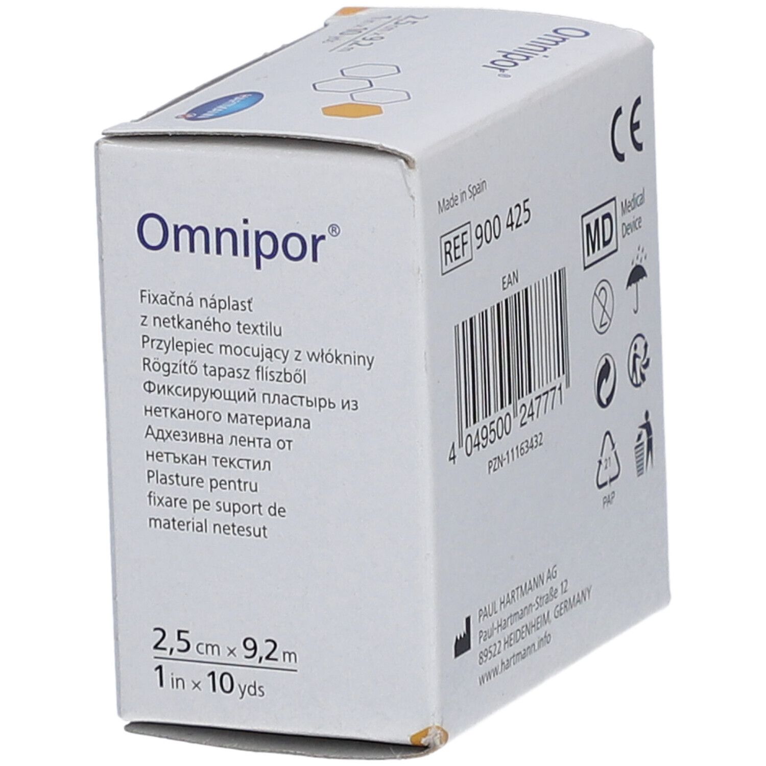 Hartmann Omnipor® Spulenpflaster 2,5 x 9,2 m