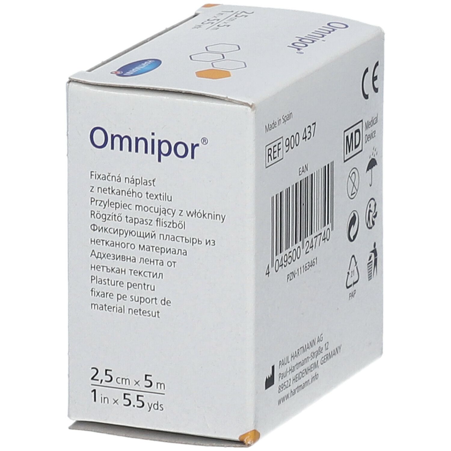Omnipor® Fixierpflaster Vlies 2,5 cm x 5 m