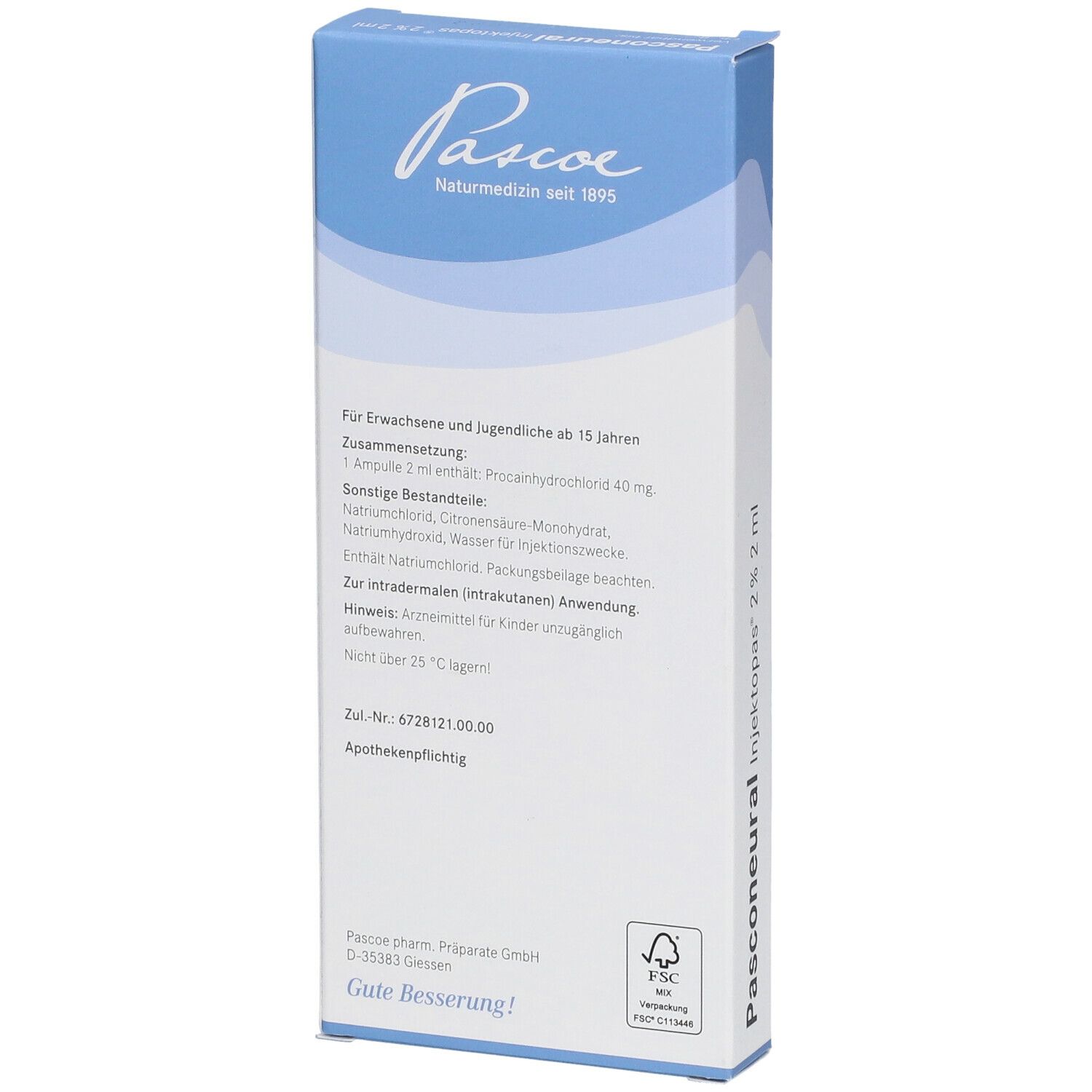 Pasconeural Injektopas® 2 % 2 ml Ampullen