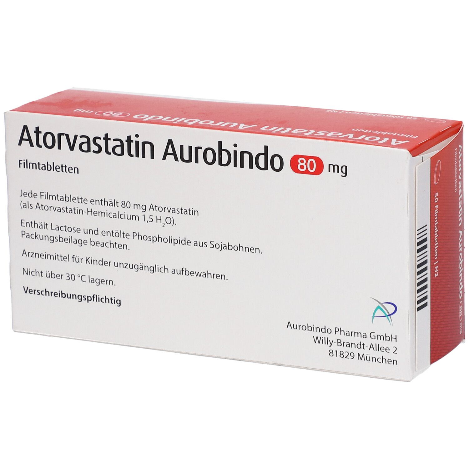 ATORVASTATIN Aurobindo 80 mg Filmtabletten