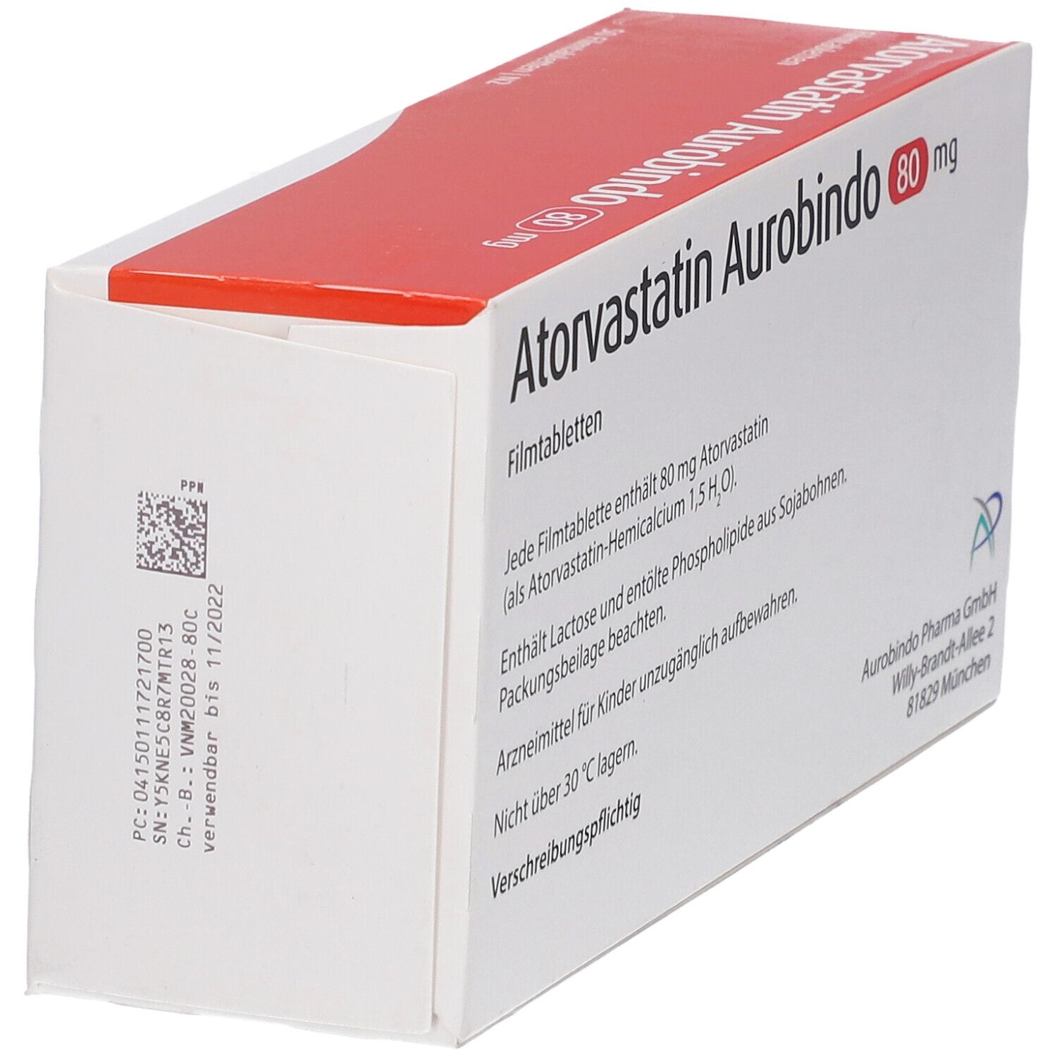ATORVASTATIN Aurobindo 80 mg Filmtabletten