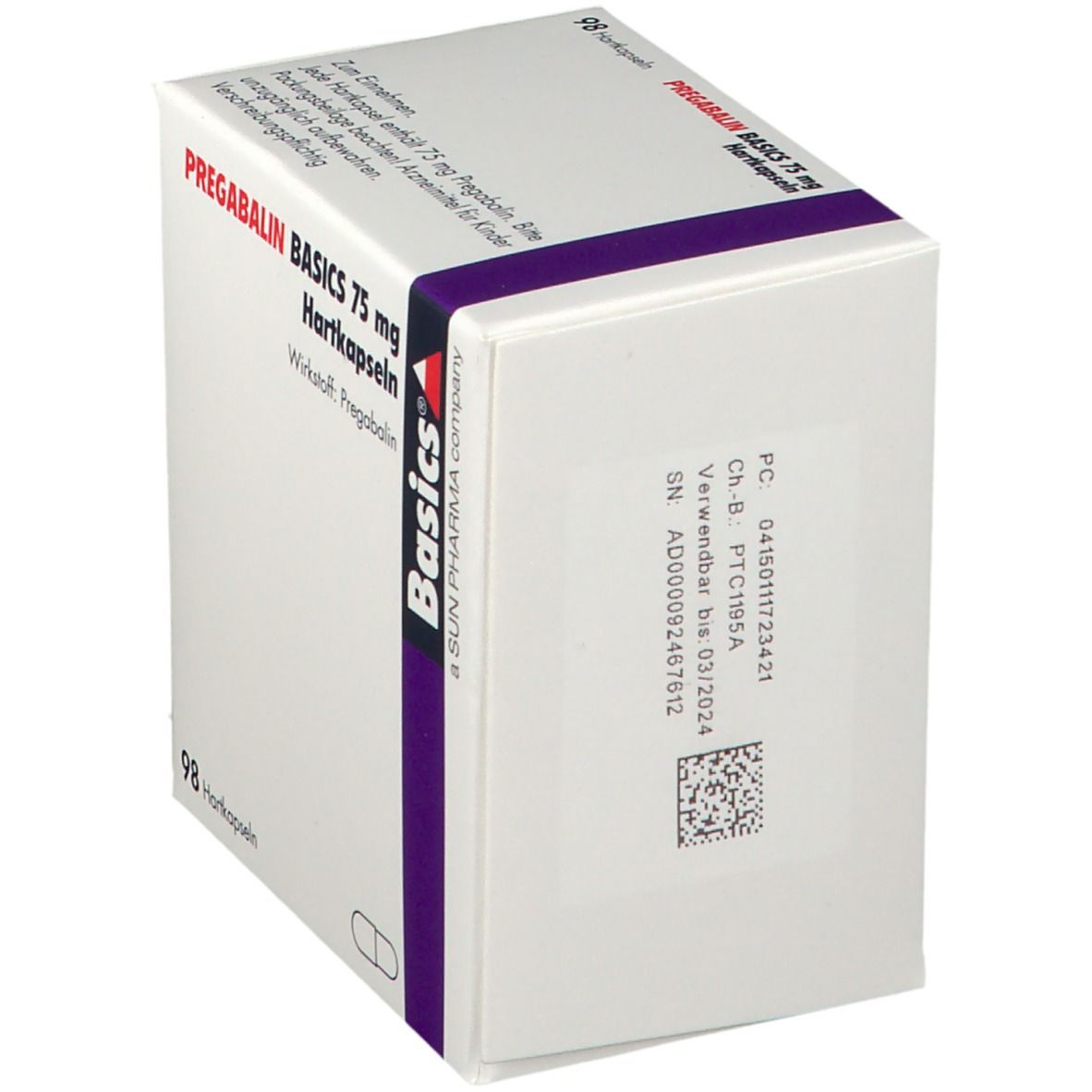 Pregabalin Basics 75 mg Hartkapseln 98 St