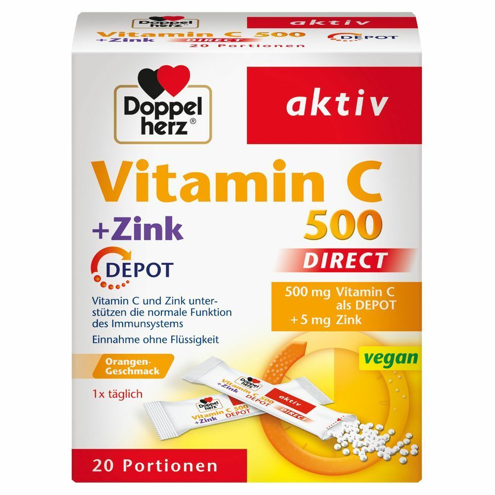 Doppelherz® aktiv Vitamine C 500 + Zinc Depot DIRECT