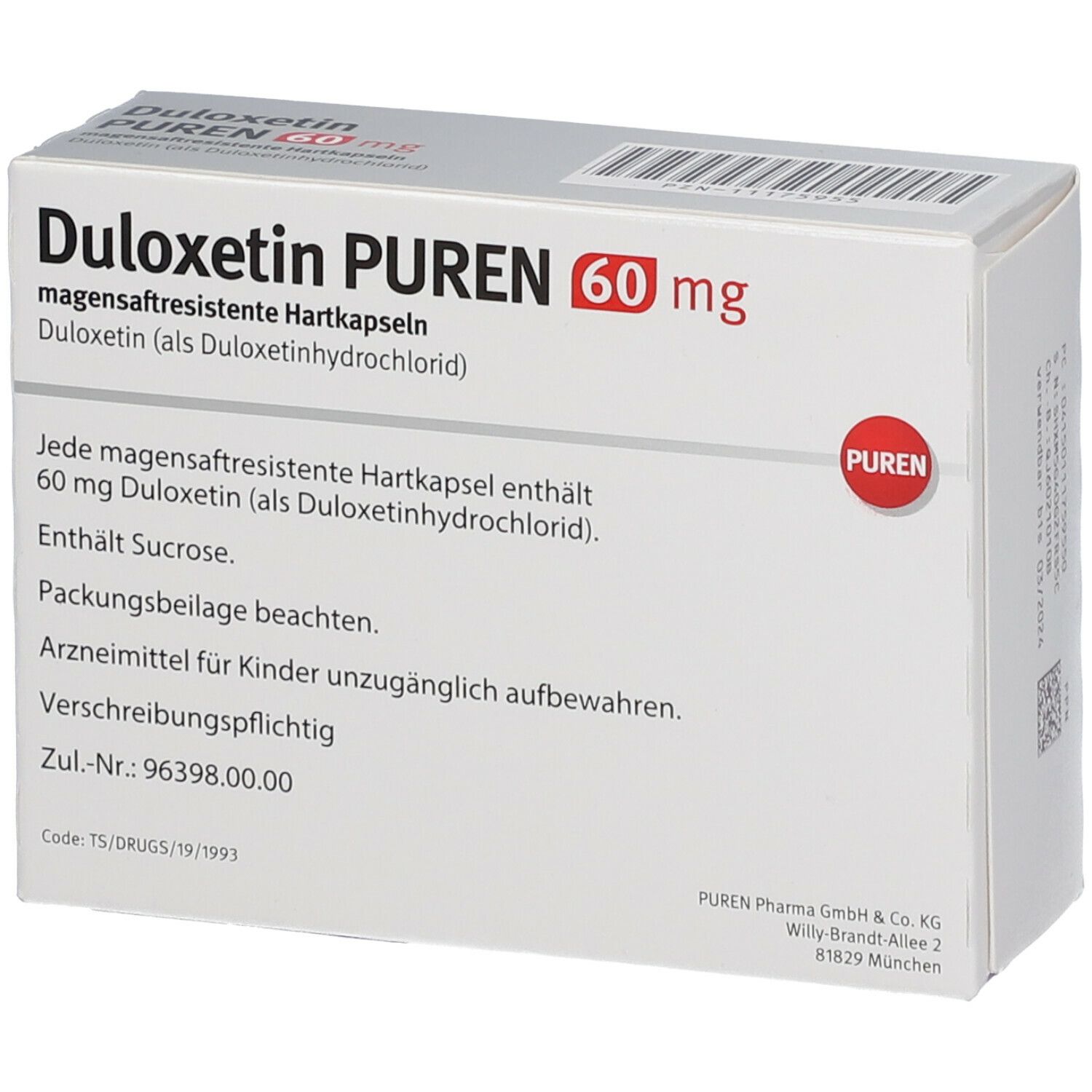 Duloxetin PUREN 60 mg