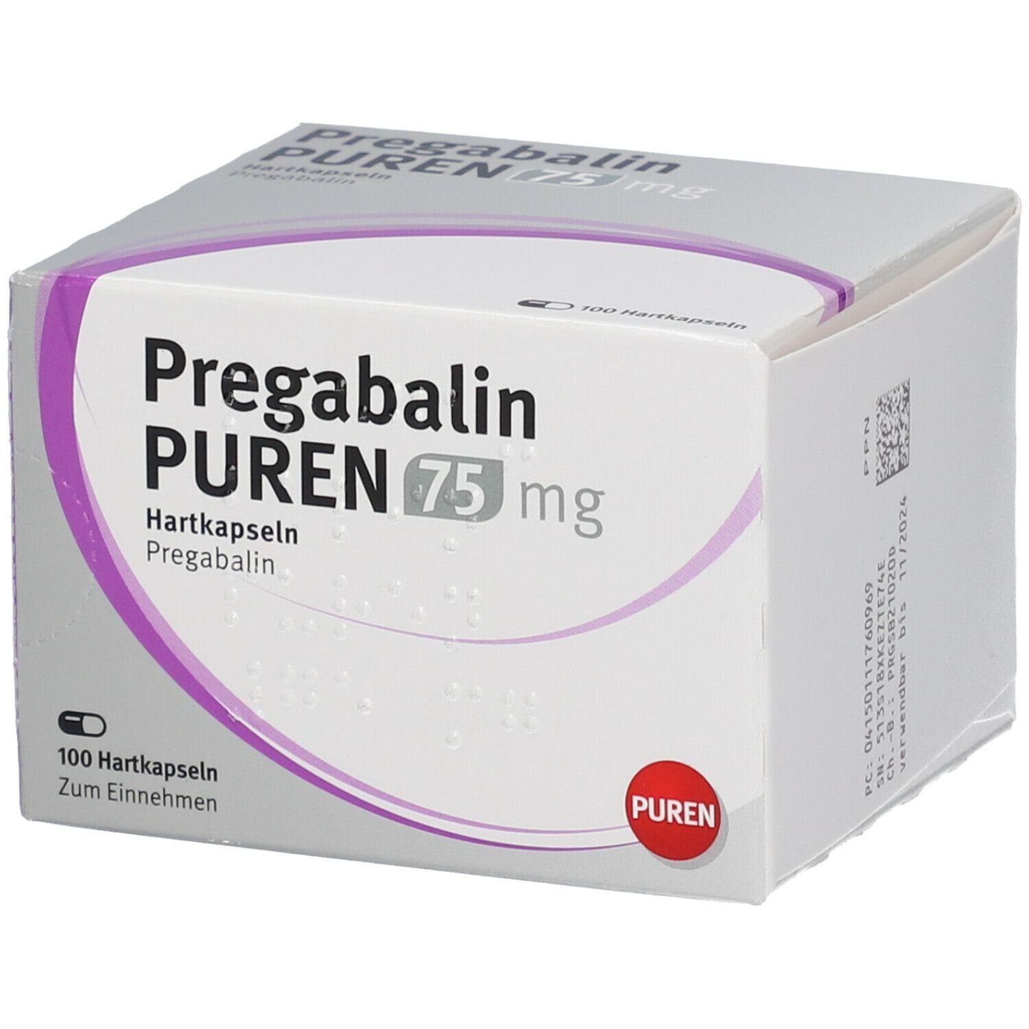 Pregabalin Puren 75 mg Hartkapseln 100 St