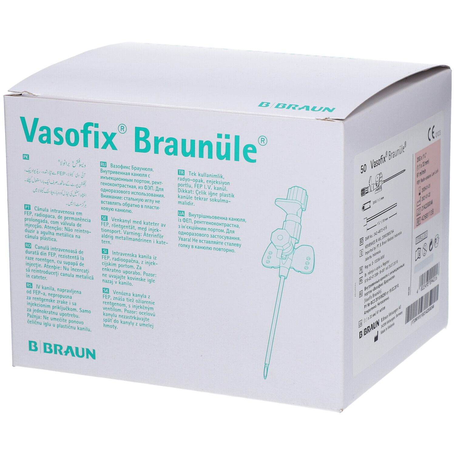 Vasofix Braunüle 20 G 33 mm rosa 50 St Kanüle