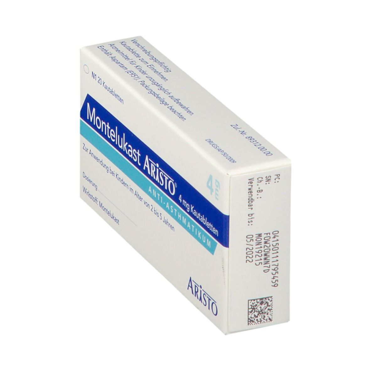 Montelukast Aristo 4 mg Kautabletten 20 St