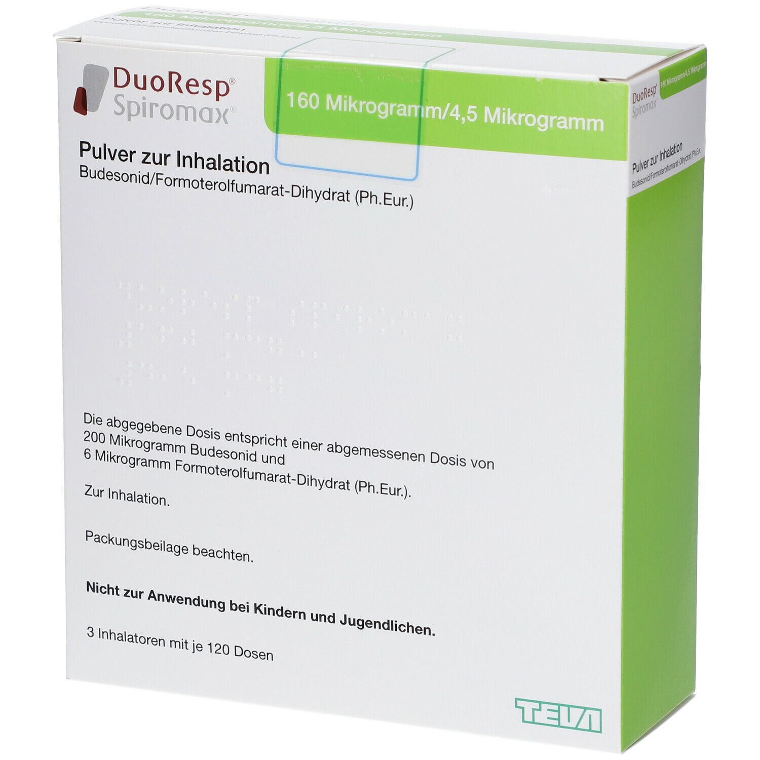 Duoresp Spiromax 160 µg/4,5 µg/Dosis