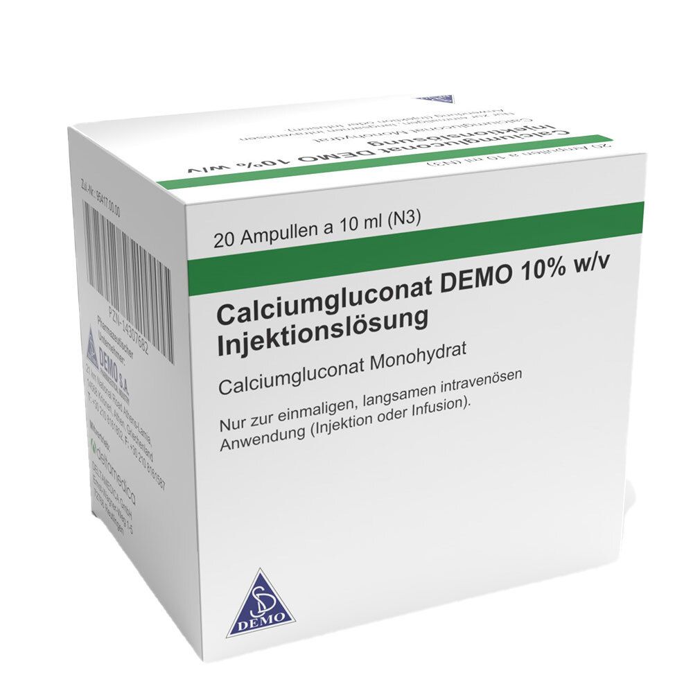 Calciumgluconat DEMO 10% Injektionslösung