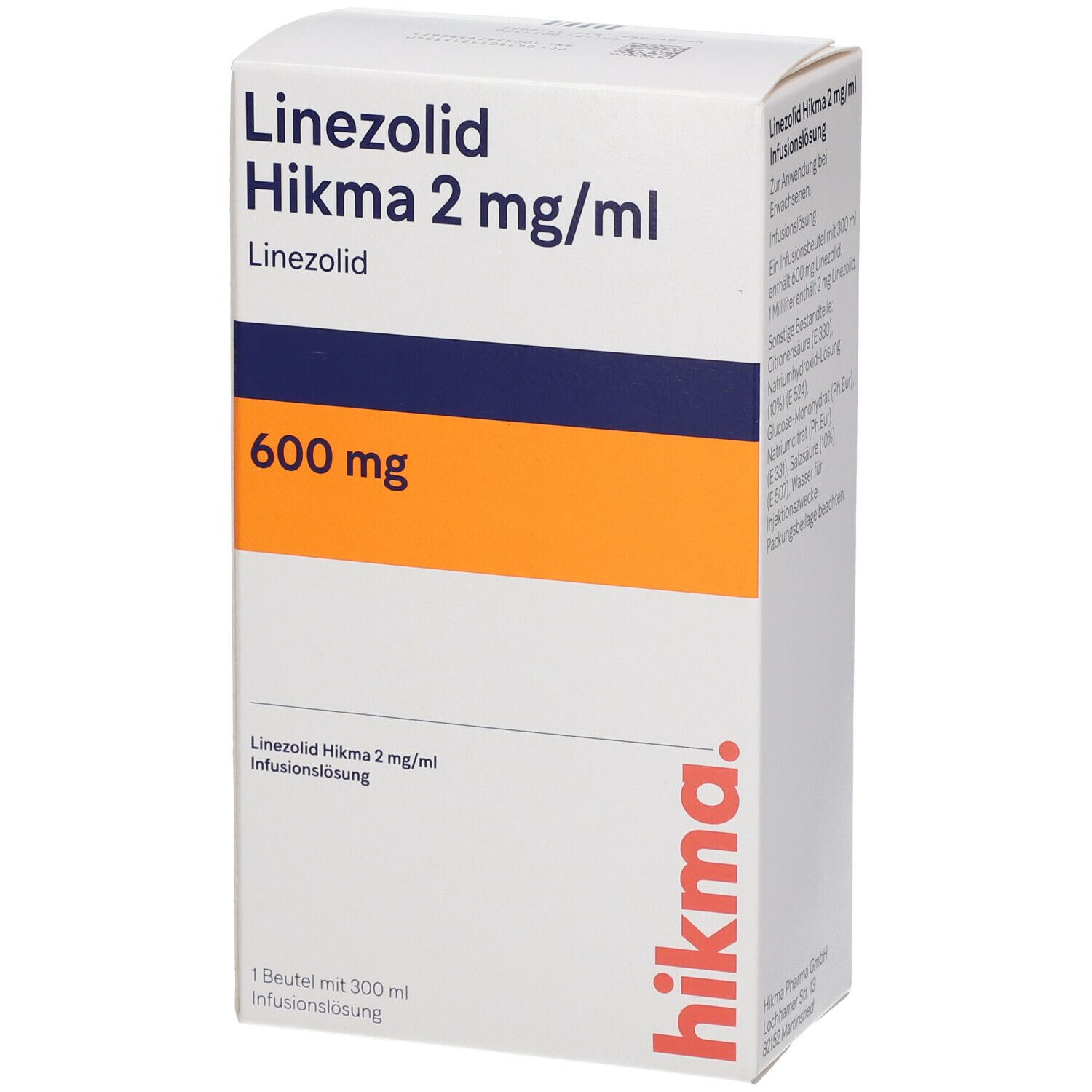 LINEZOLID Hikma 2 mg/ml 600mg Inf.-Lsg.Beutel