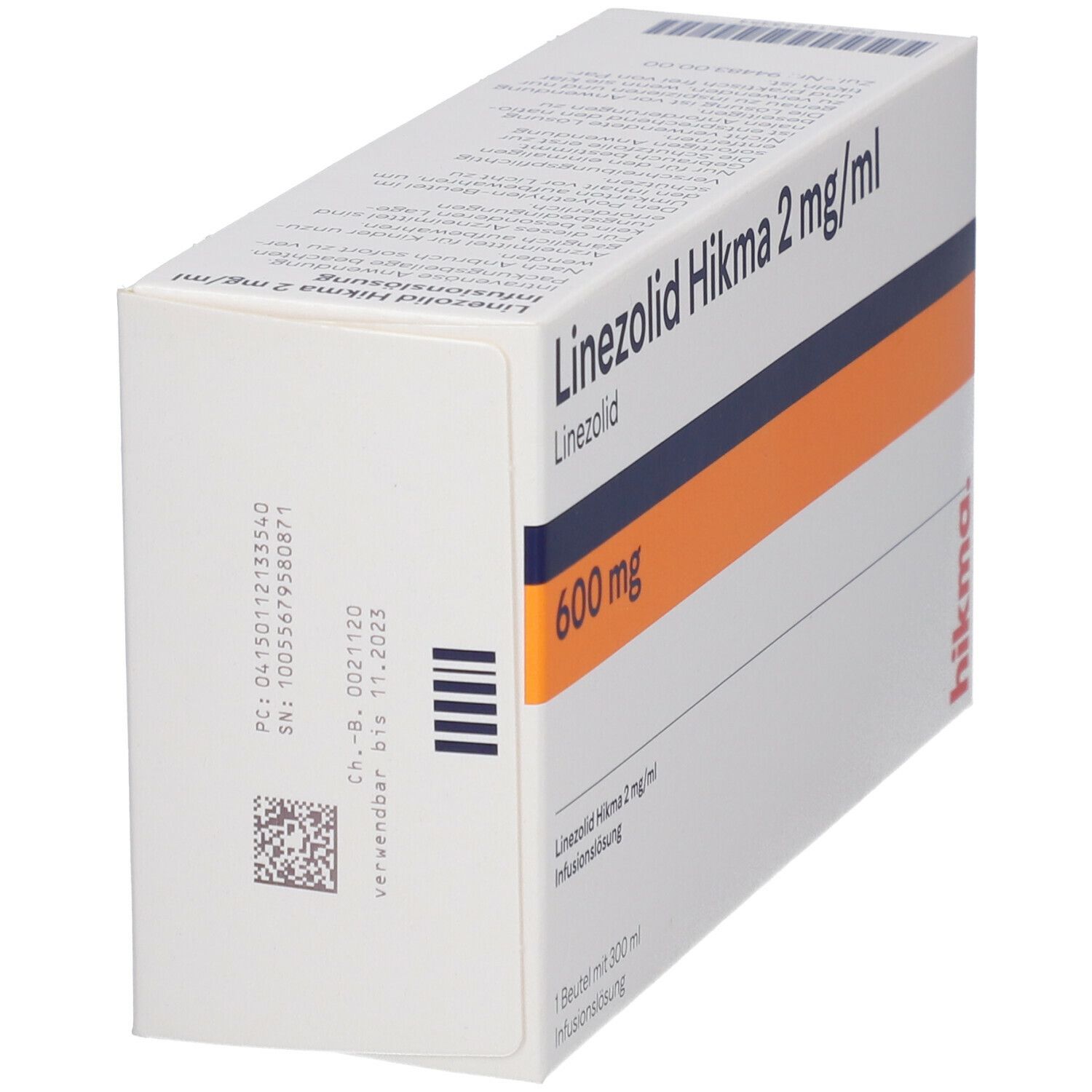 LINEZOLID Hikma 2 mg/ml 600mg Inf.-Lsg.Beutel
