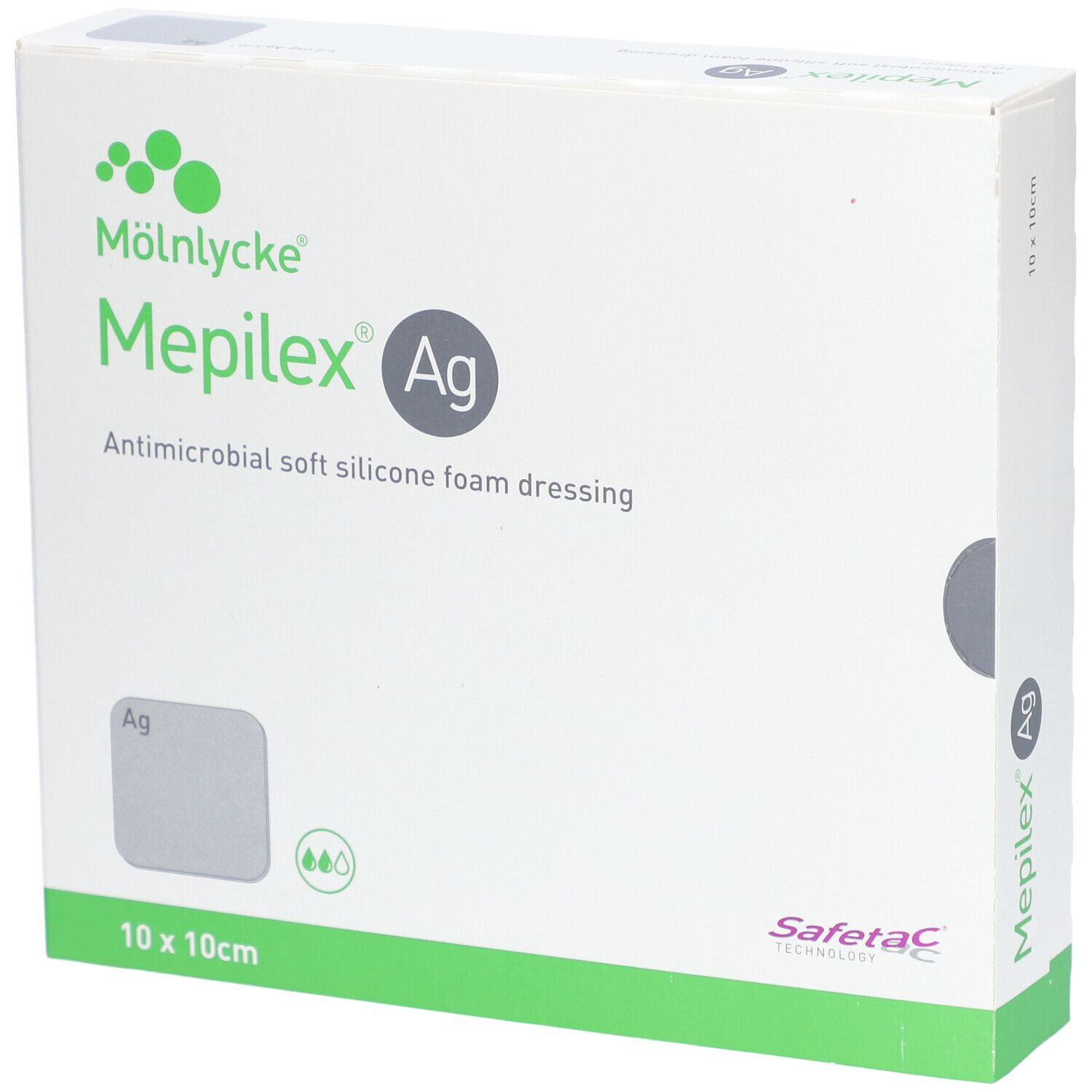Mepilex Ag Schaumverband 10x10 cm steril 5 St Verband