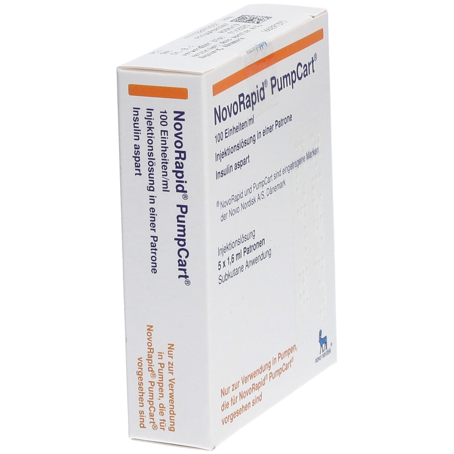 Novorapid PumpCart 100 E/ml Inj.-Lsg.i.e.Patrone 5x1,6 ml Injektionslösung