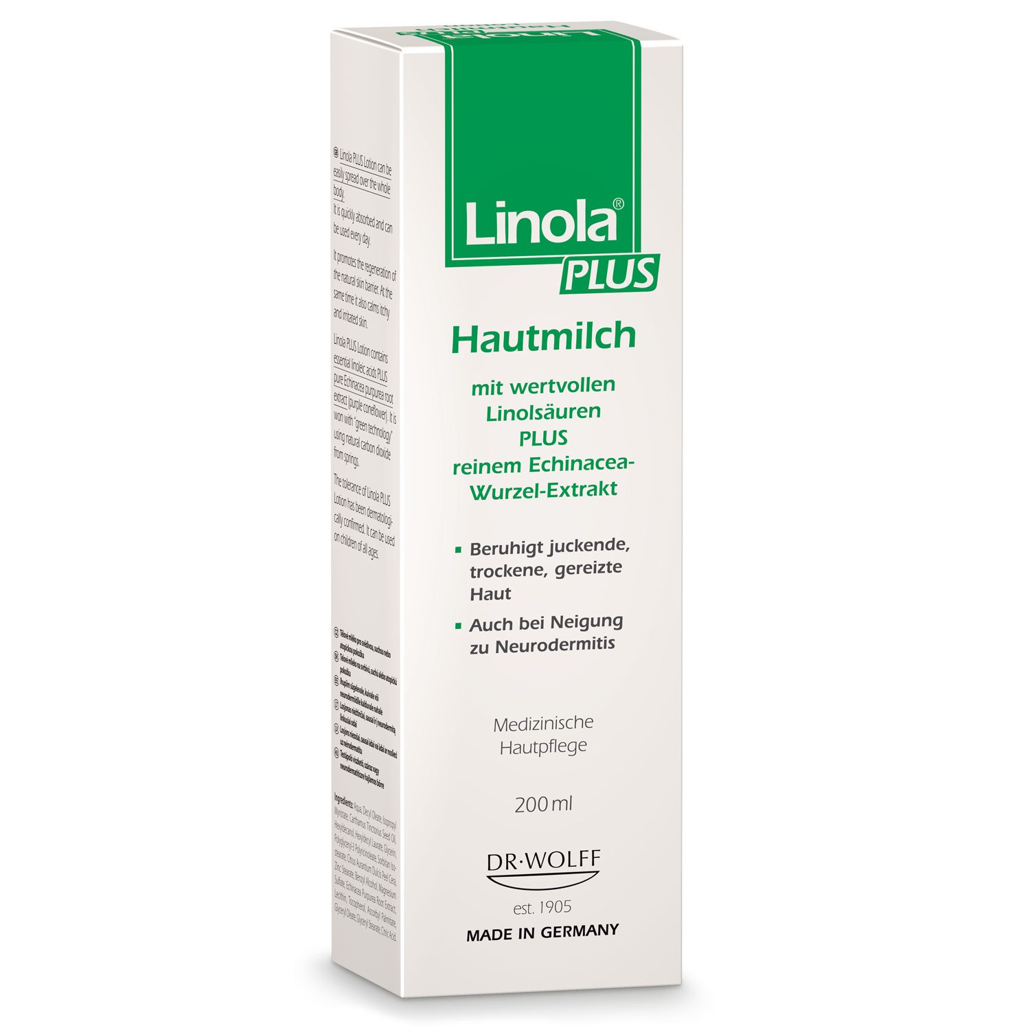 Linola PLUS Hautmilch - Körperlotion für juckende, trockene und irritierte Haut