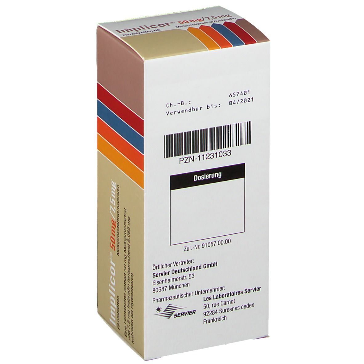 Implicor® 50 mg/7,5 mg