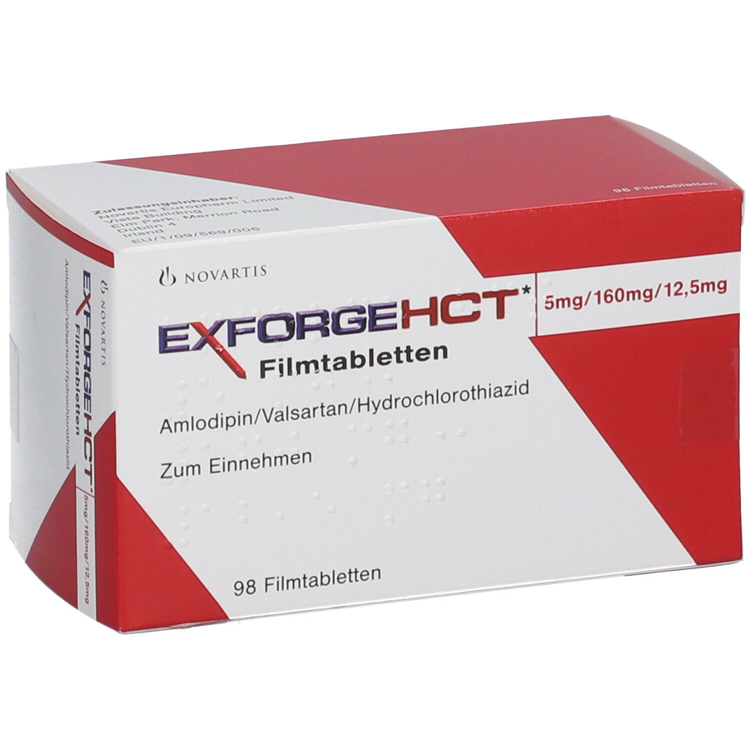 Exforge HCT 5 mg/160 mg/12,5 mg
