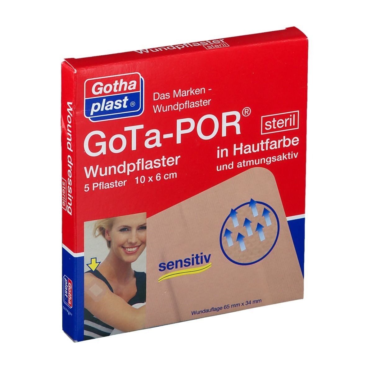 GoTa-POR® Wundpflaster steril 60 cm x 10 cm hautfarben