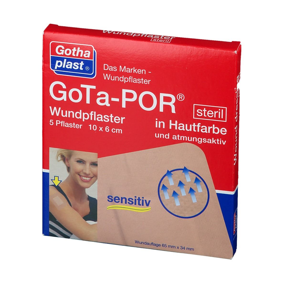 GoTa-POR® Wundpflaster steril 6 cm x 10 cm hautfarben