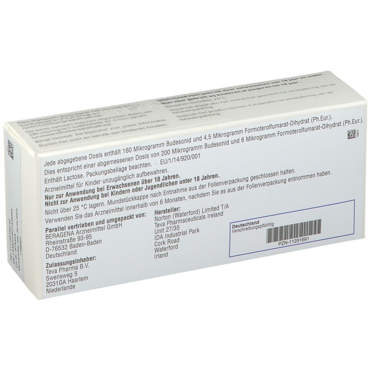 Duoresp Spiromax 160 µg/4,5 µg/Dosis