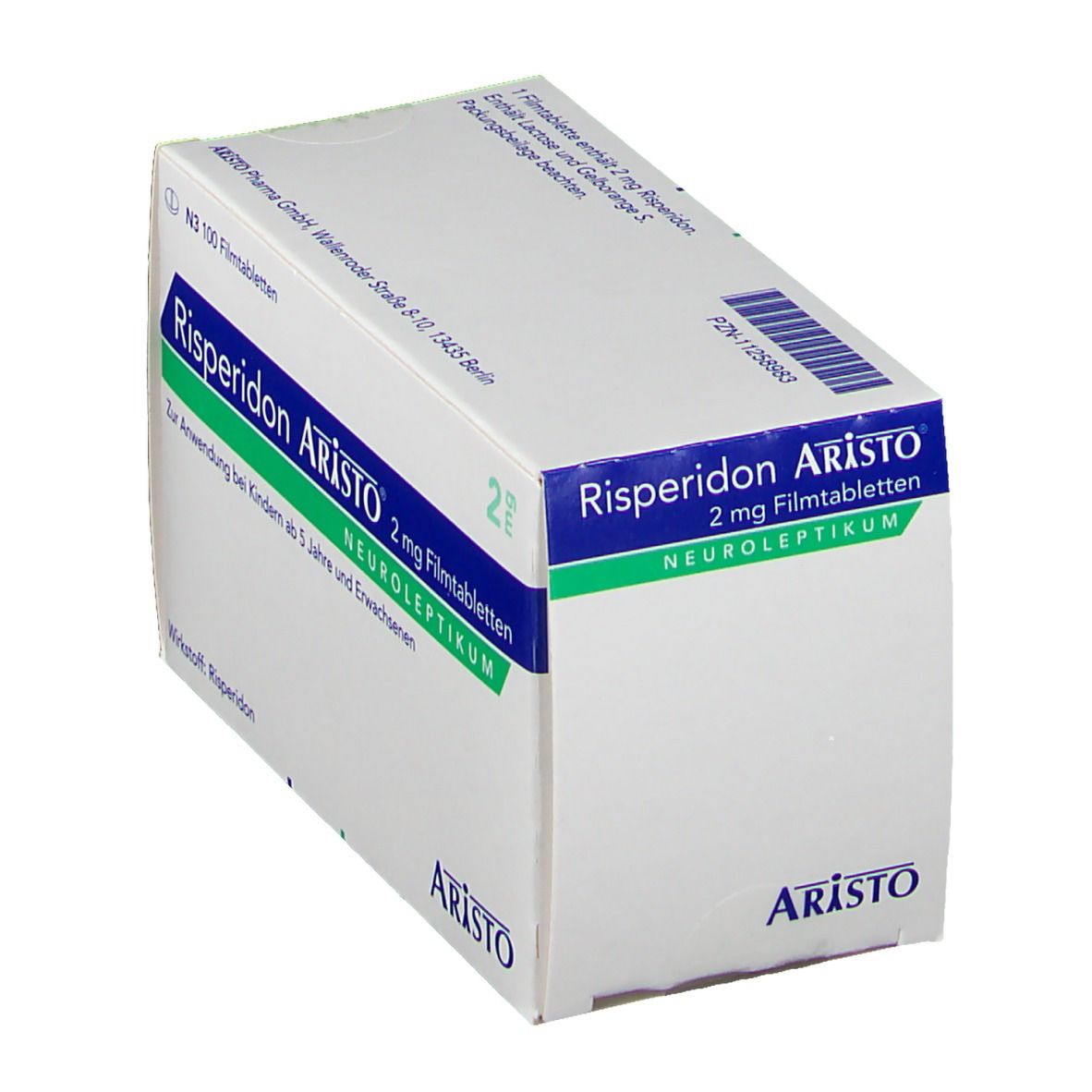 Risperidon Aristo 2 mg Filmtabletten 100 St