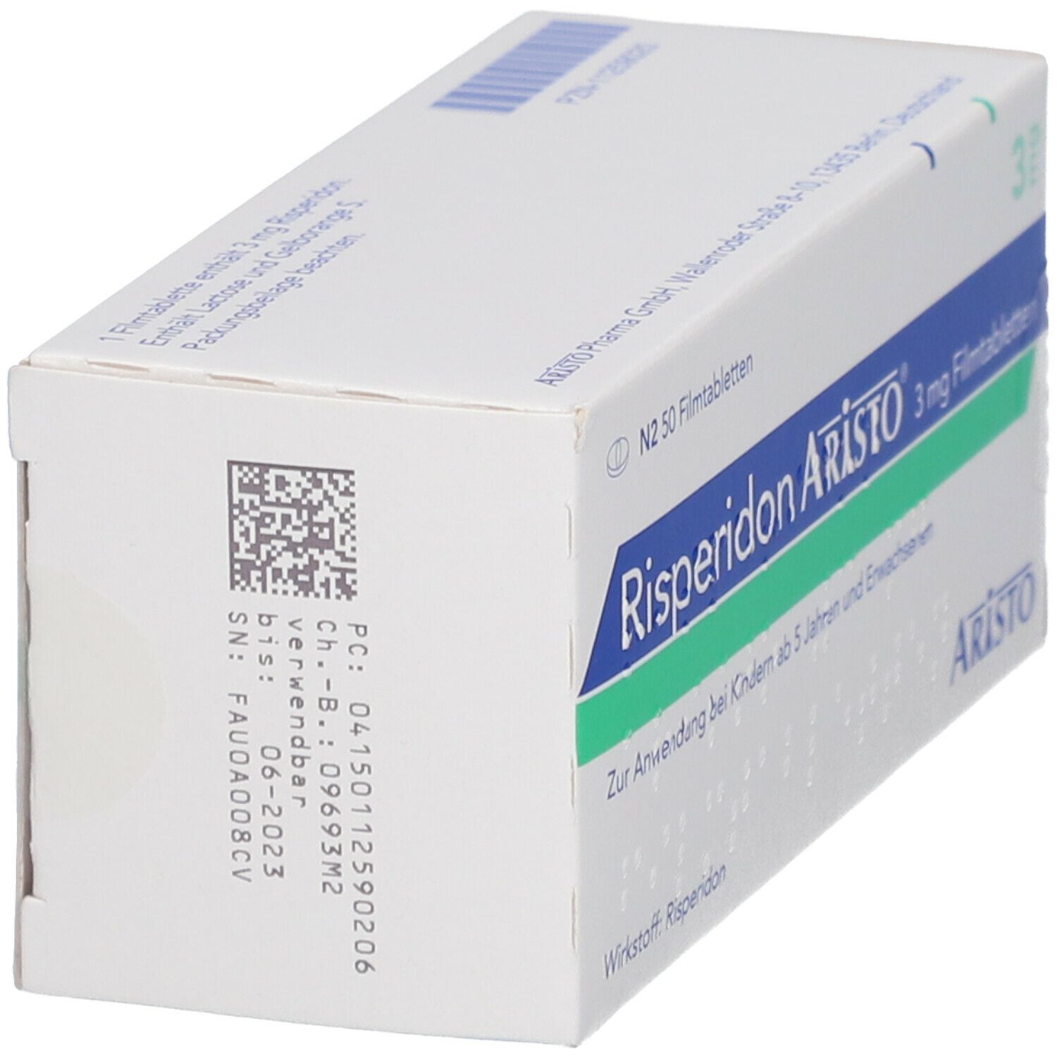 Risperidon Aristo 3 mg Filmtabletten 50 St