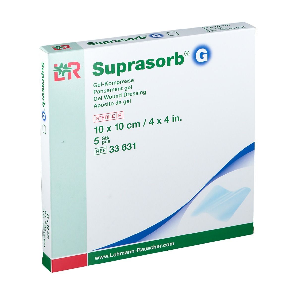 Suprasorb G Gelkompresse 10x10 cm 5 St Kompressen