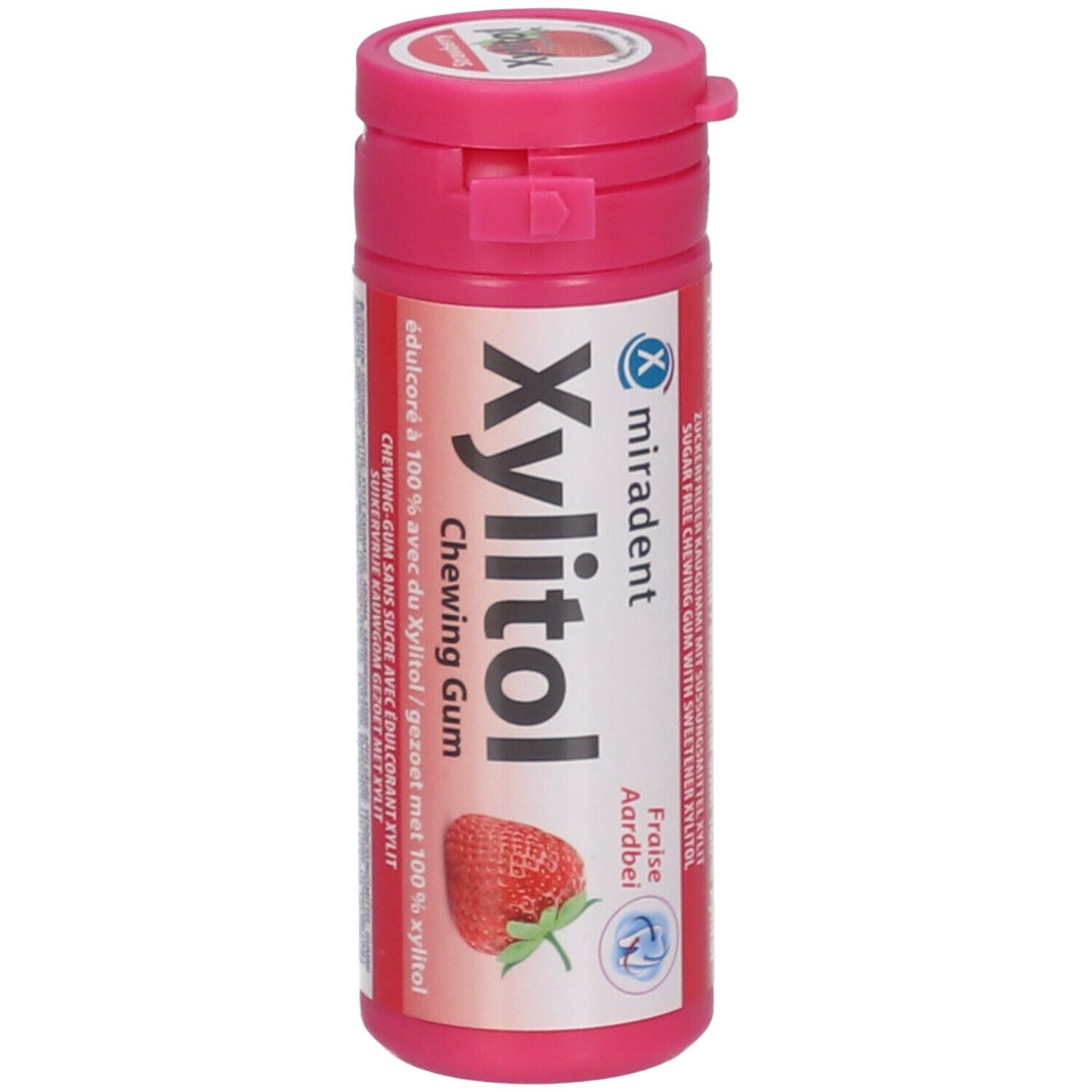 miradent Xylitol Chewing Gum Erdbeere für Kinder