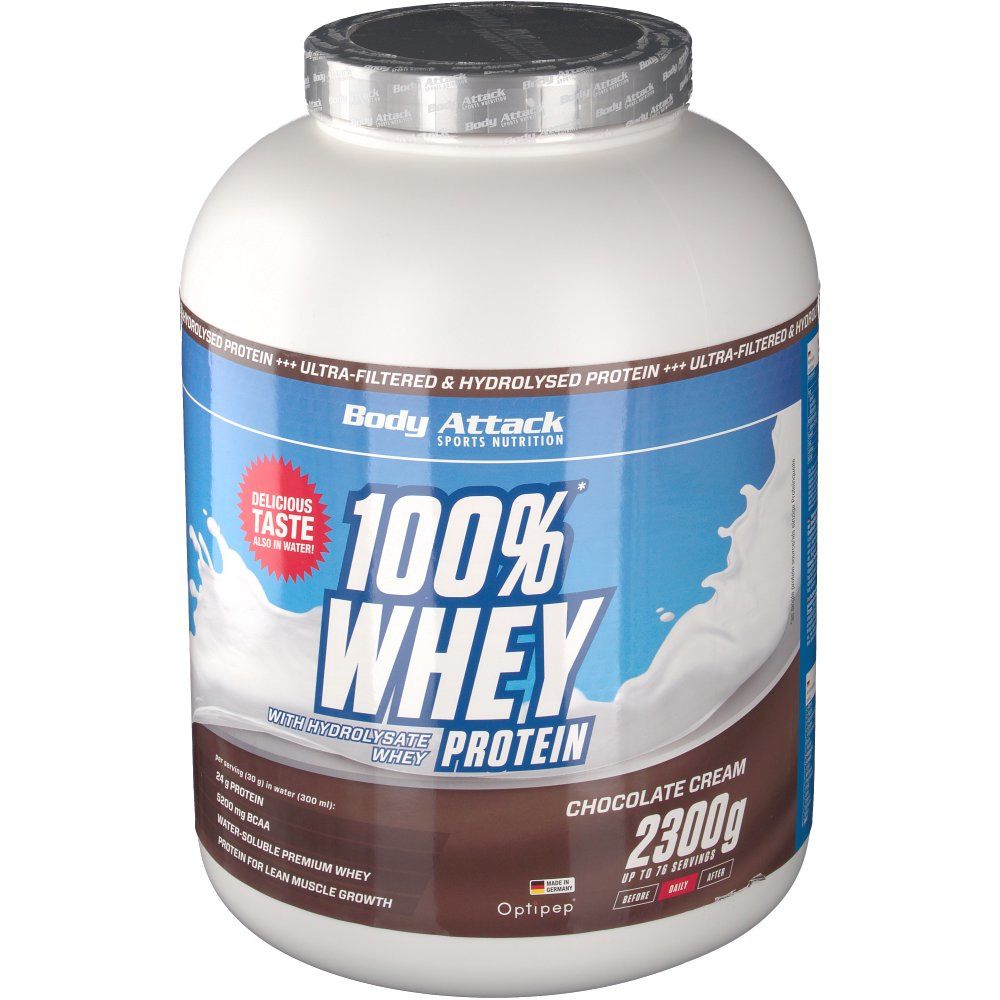 Body Attack 100 % Whey Protein Chocolate Pulver