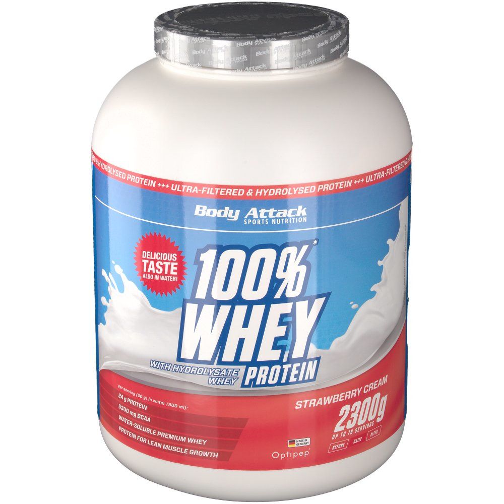 Body Attack 100 % Whey Protein Strawberry Pulver