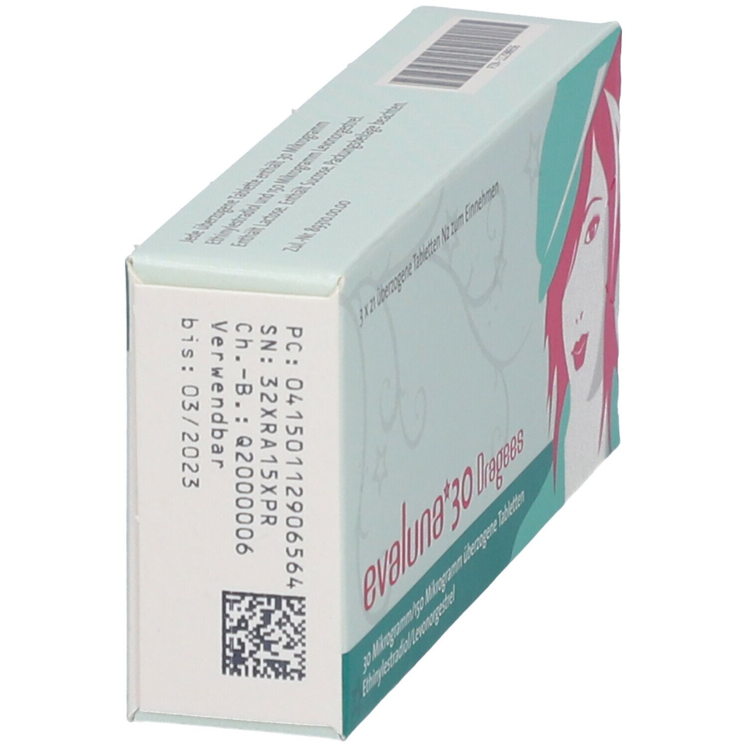 Evaluna 30 Dragees 3x21 St Überzogene Tabletten