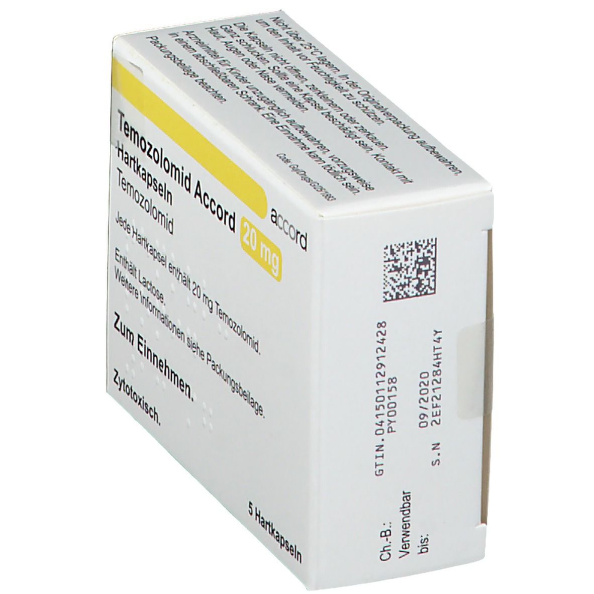 Temozolomid Accord 20 mg Hartkapseln Sachets 5 St