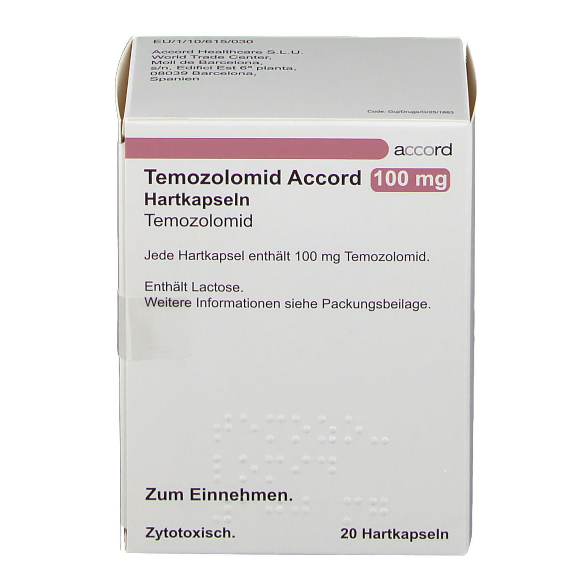 Temozolomid Accord 100 mg