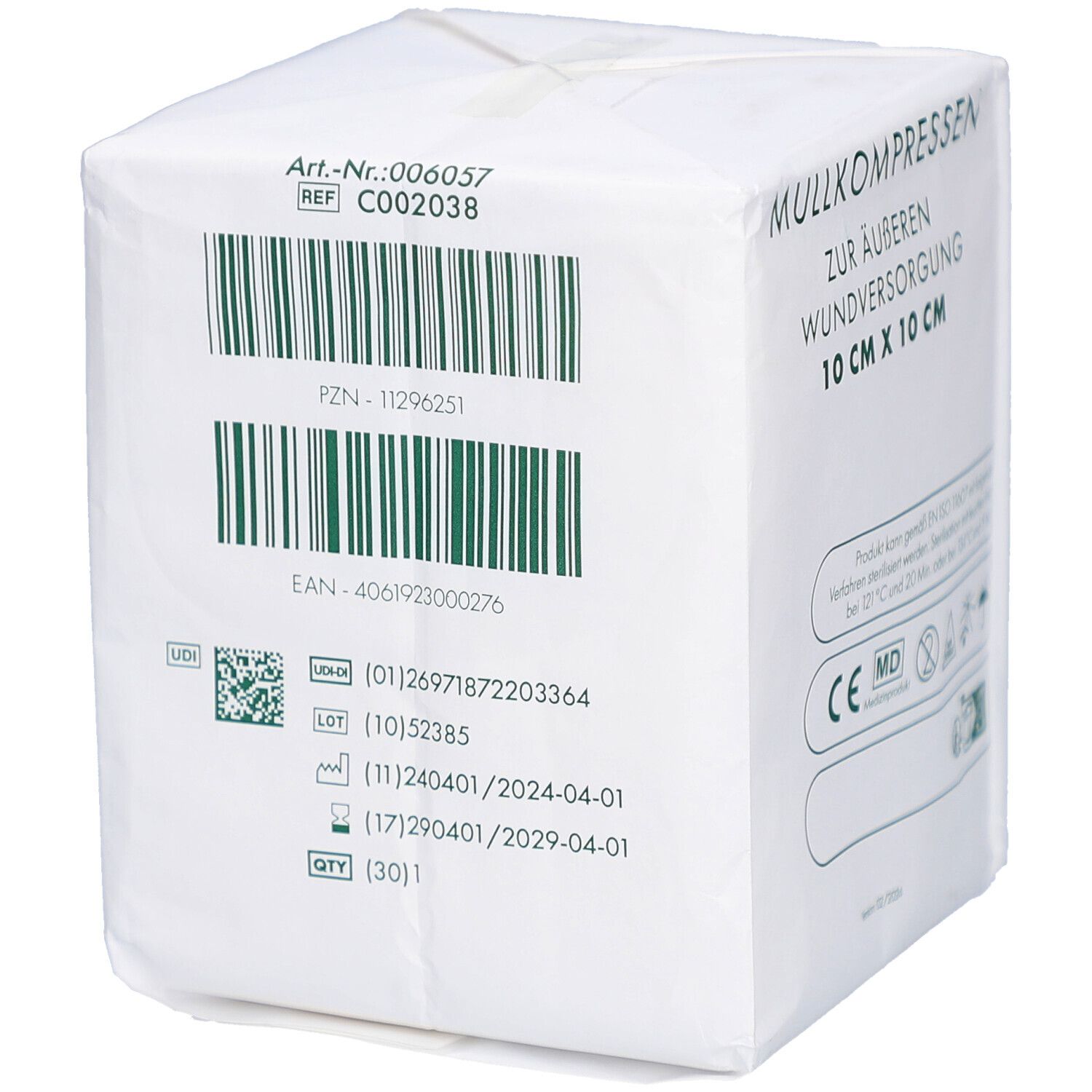 Brinkmann Medical Mullkompressen 10 x 10 cm unsteril 8-fach