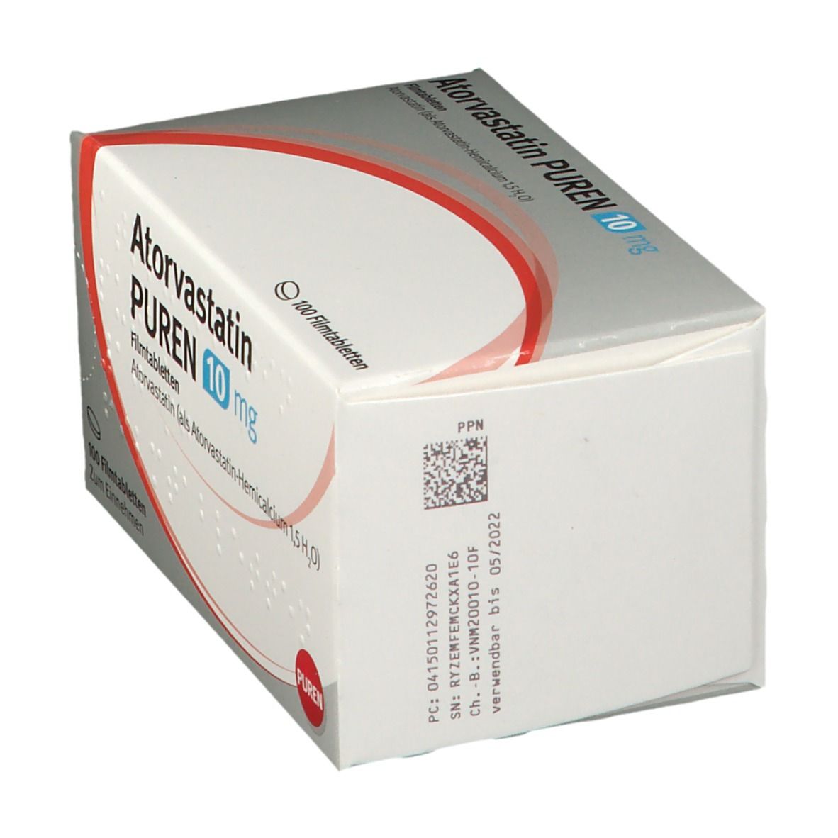 Atorvastatin Puren 10 mg Filmtabletten 100 St