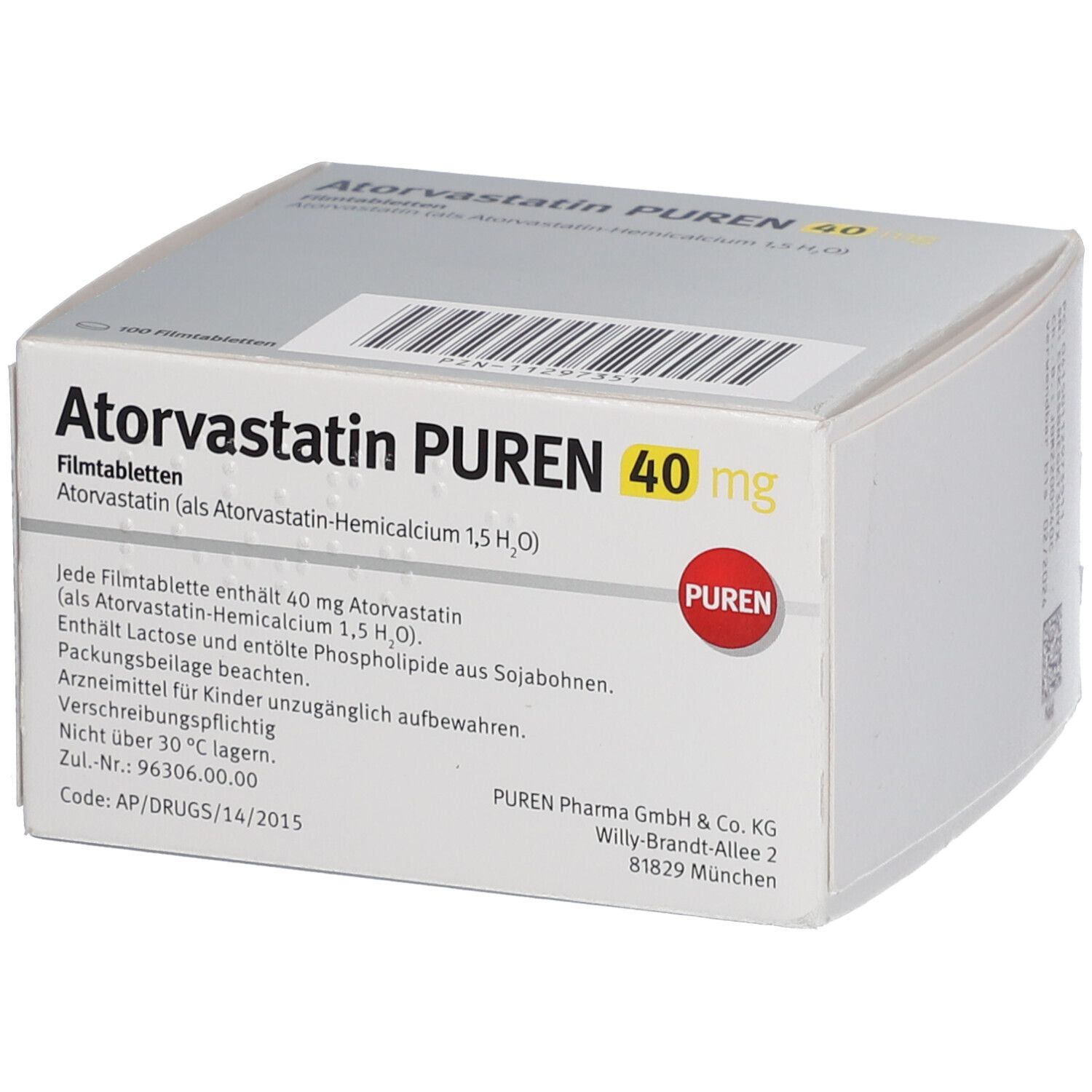 Atorvastatin PUREN 40 mg