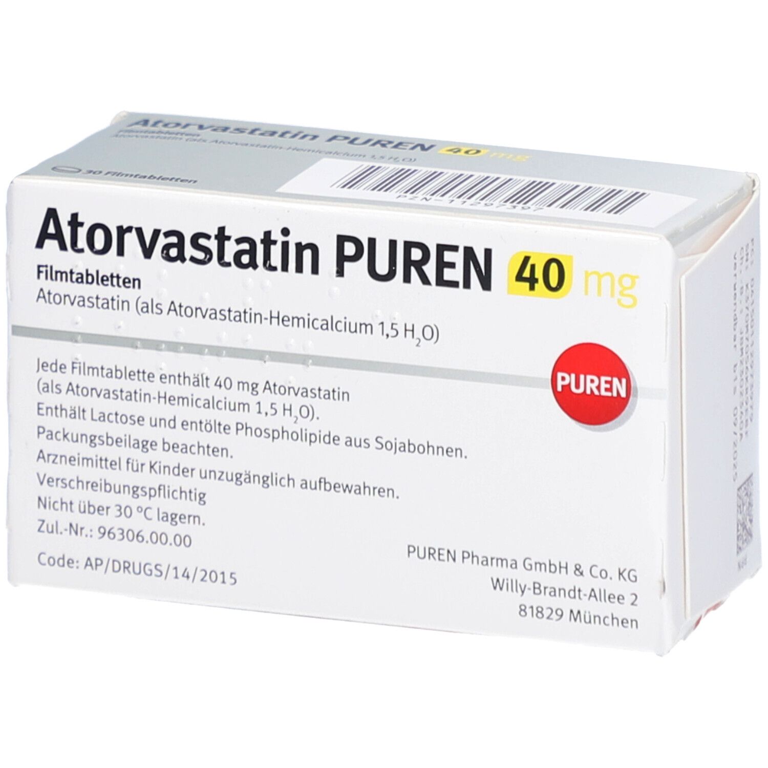Atorvastatin PUREN 40 mg