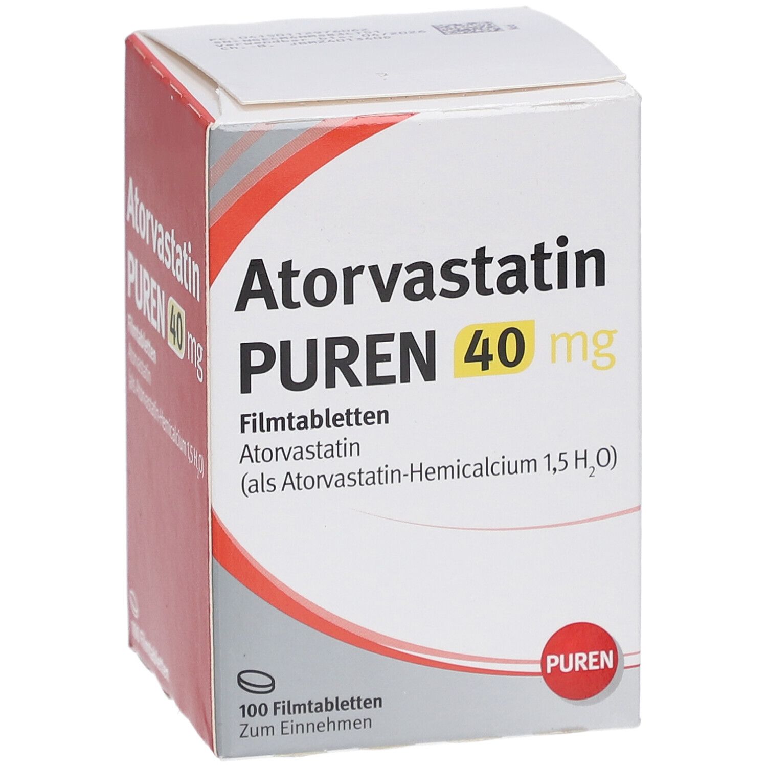 ATORVASTATIN PUREN 40 mg Filmtabletten Dose
