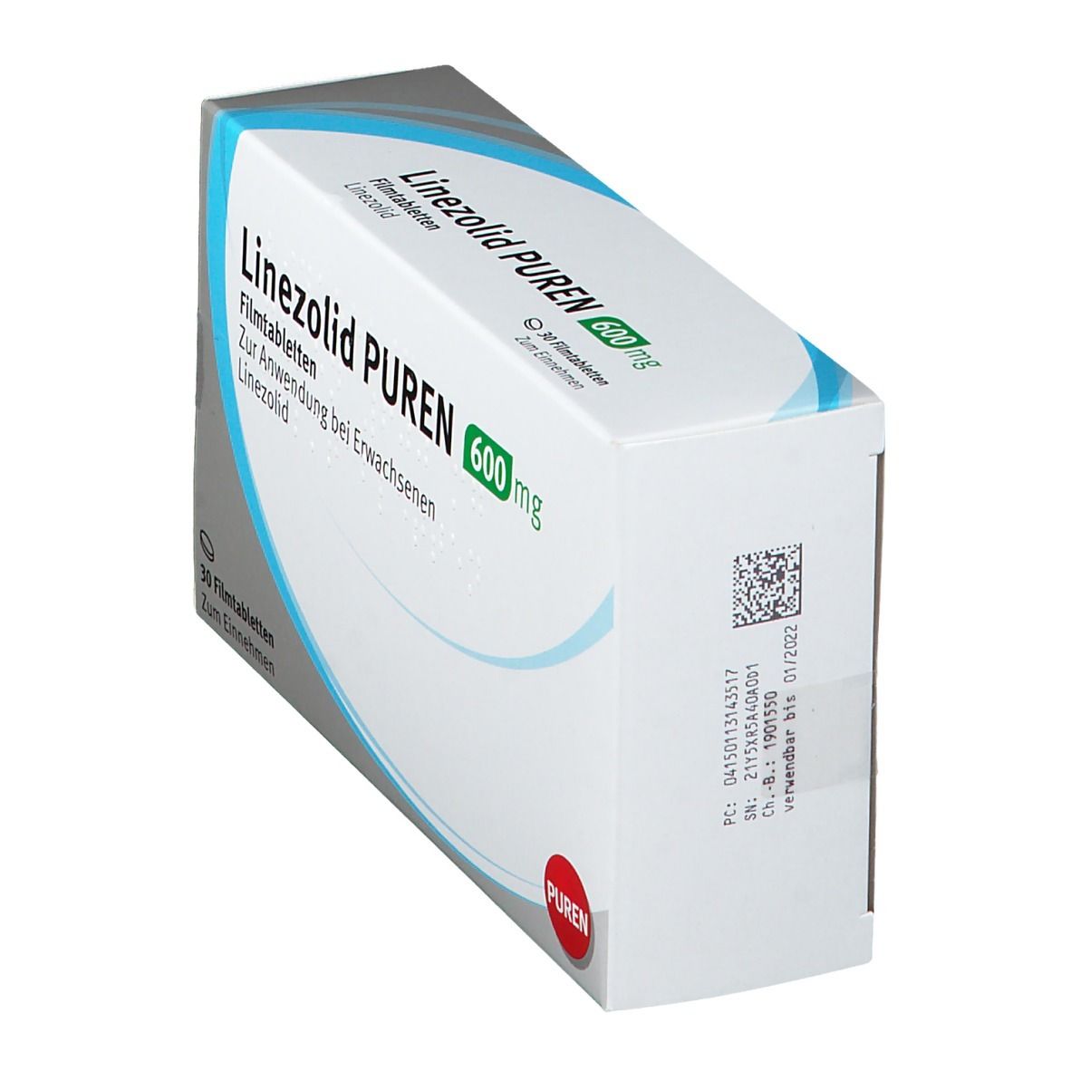 Linezolid Puren 600 mg Filmtabletten 30 St