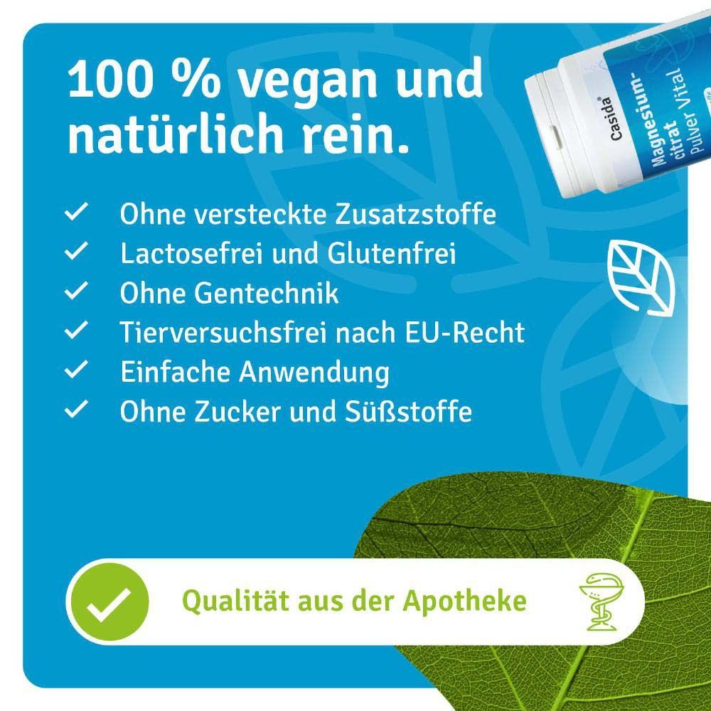 Blaue Grafik mit Text: 100 % vegan und natürlich rein. Ohne Zusatzstoffe, laktosefrei, glutenfrei, ohne Gentechnik.