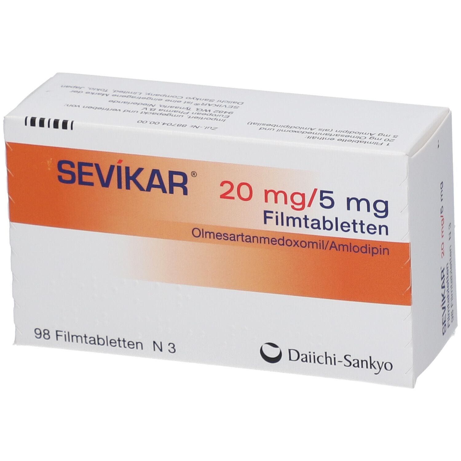 Sevikar 20 mg/5 mg Filmtabletten 98 St