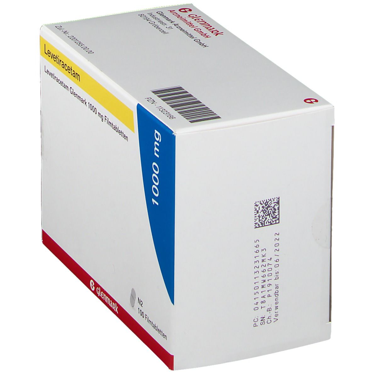 Levetiracetam Glenmark 1000 mg Filmtabletten 100 St