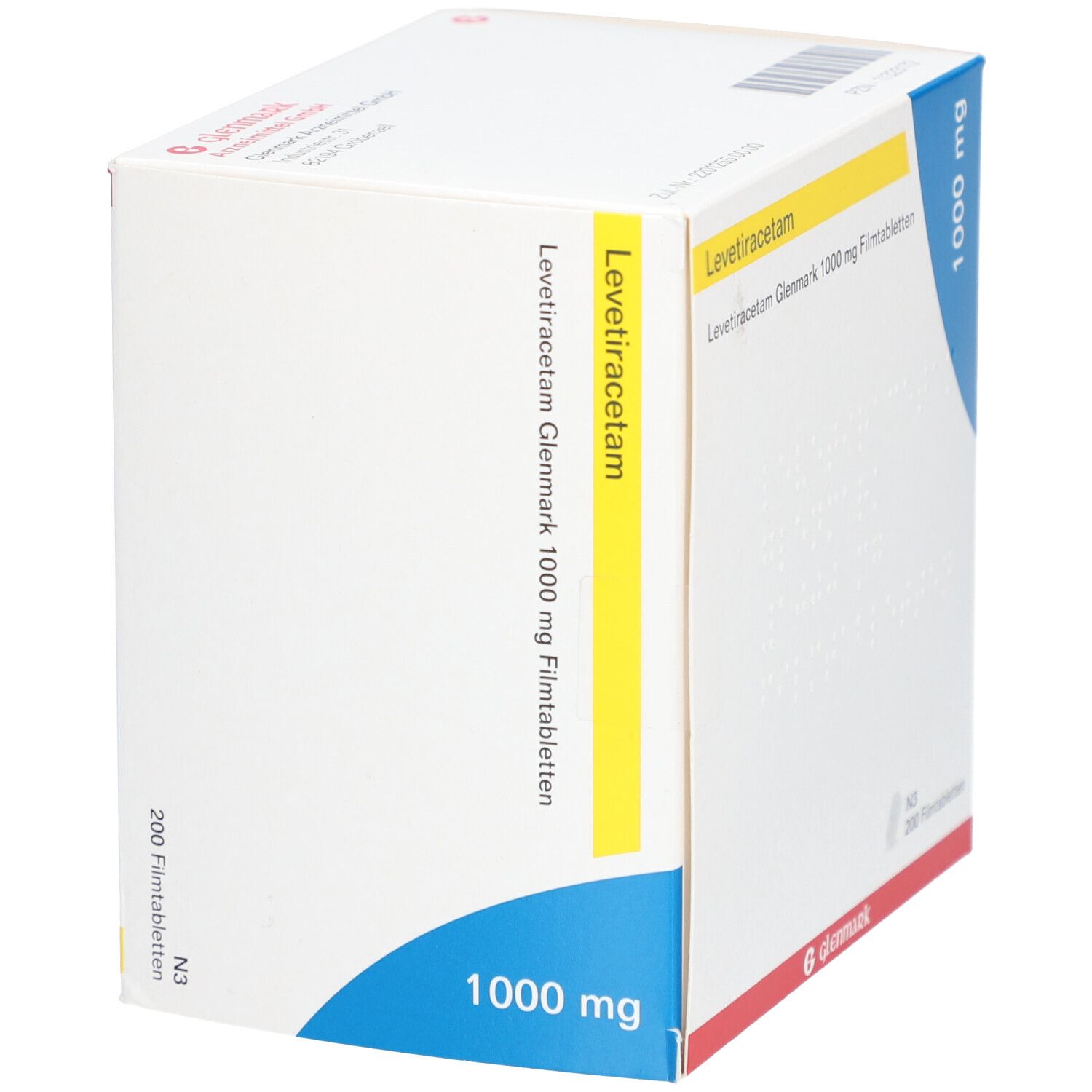 Levetiracetam Glenmark 1000 mg Filmtabletten 200 St