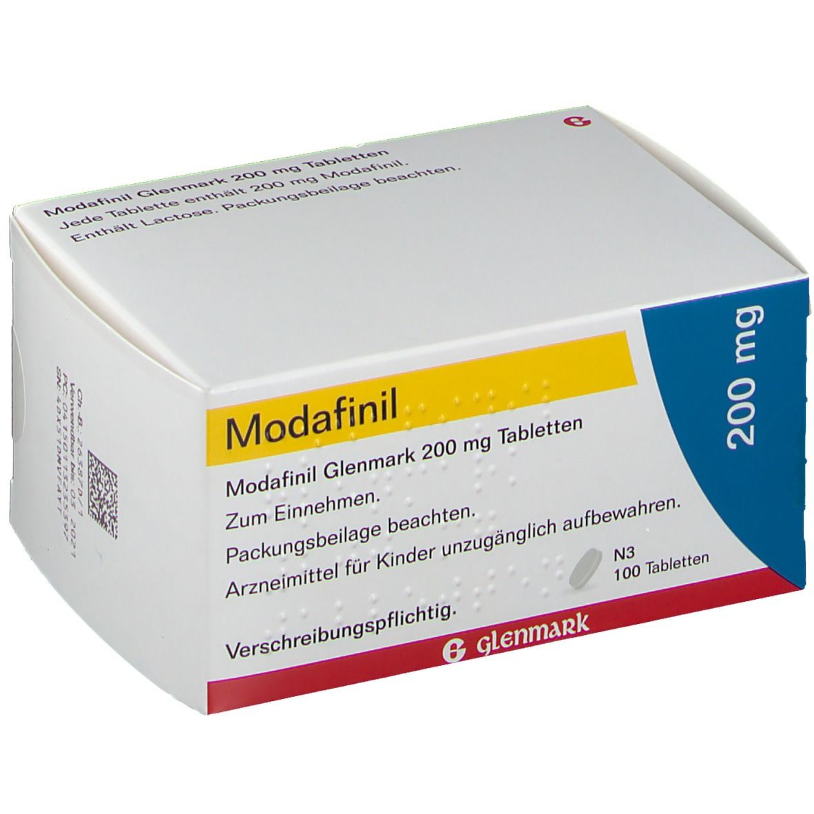 Modafinil Glenmark 200 Mg 100 St Mit Dem E Rezept Kaufen Shop Apotheke