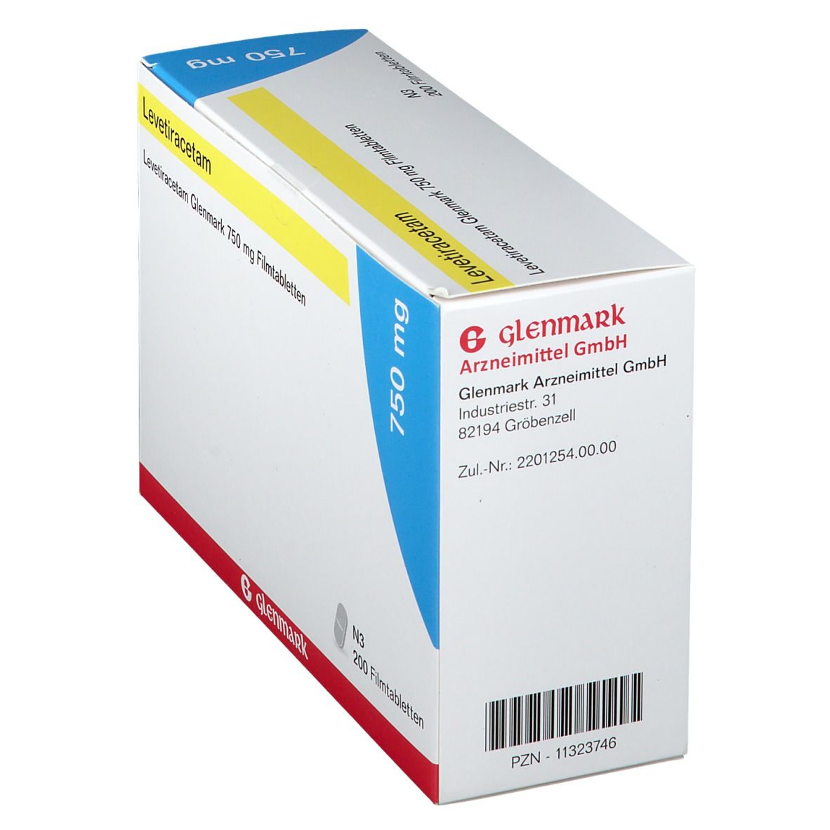 Levetiracetam Glenmark 750 mg Filmtabletten 200 St