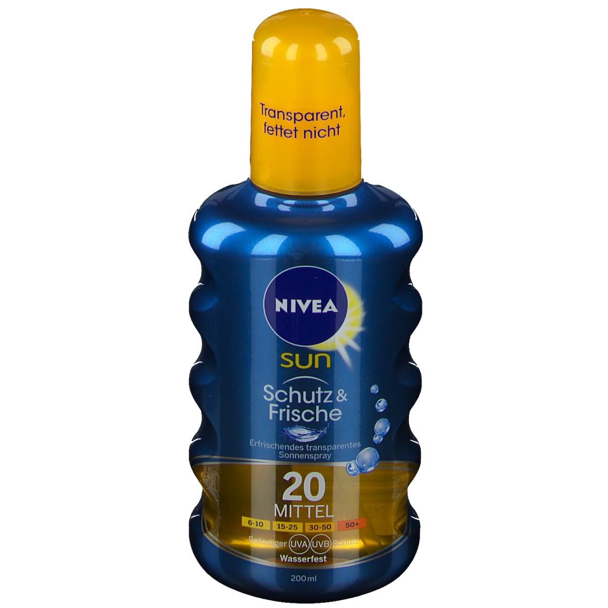 NIVEA® SUN Schutz & Frische transparentes Sonnenspray LSF 20